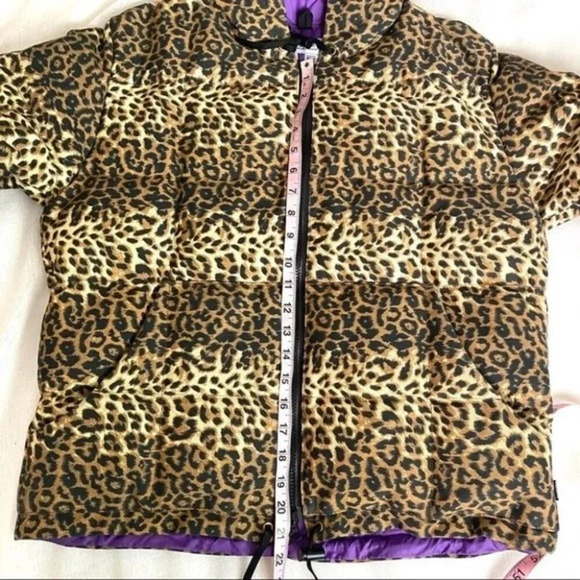CONCEPTS Men’s GOOSE DOWN Puffer Hooded Jacket Leopard Print Size M - Picture 4 of 15